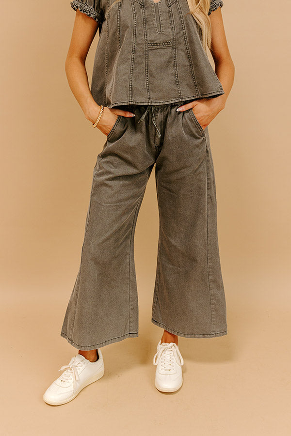 Impressions Metropolitan Muse High Waist Chambray Pants
