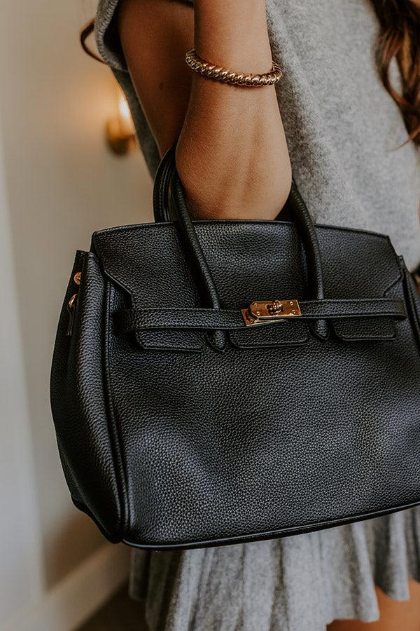 Impressions Midtown Charm Faux Leather Purse In Black