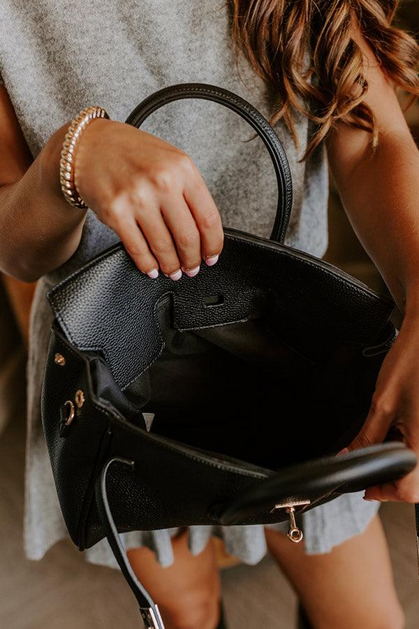 Impressions Midtown Charm Faux Leather Purse In Black