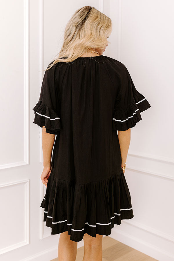 Impressions Mimosas On The Patio Mini Dress In Black