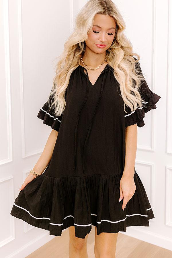 Impressions Mimosas On The Patio Mini Dress In Black