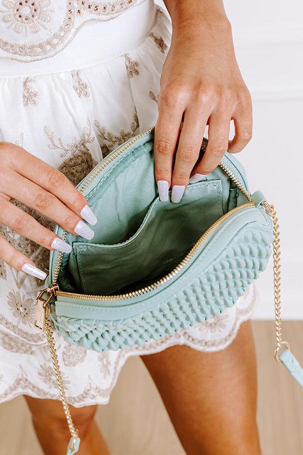 Impressions Mocktail Moment Faux Leather Crossbody In Mint
