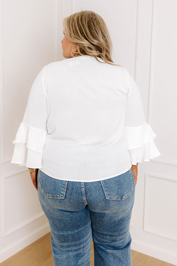 Impressions Mojitos On The Patio Shift Top In White Curves