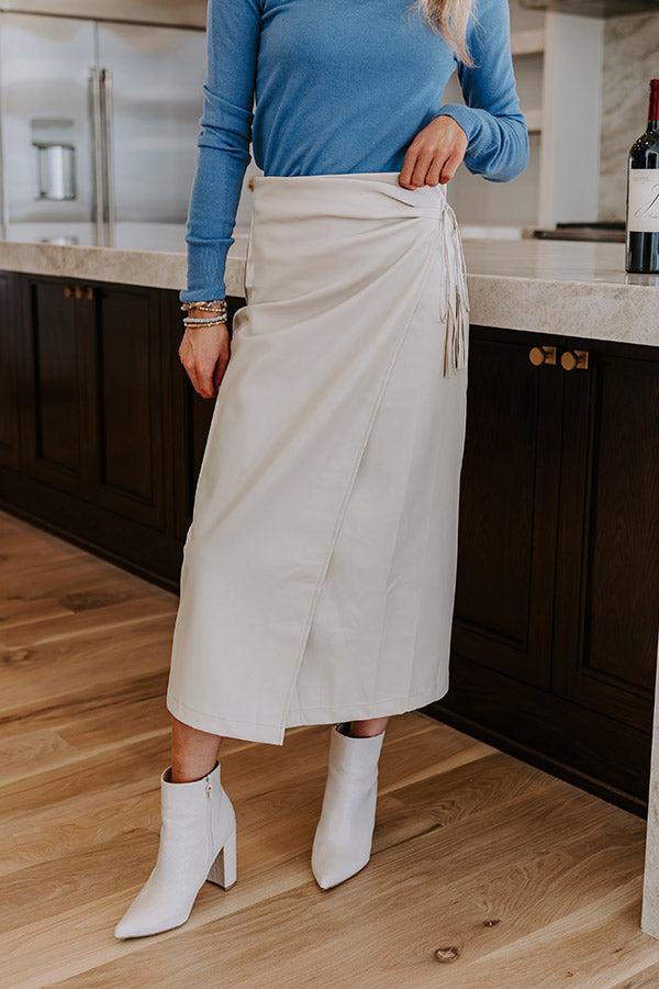 Impressions Moment Of Inspiration Faux Leather Skirt