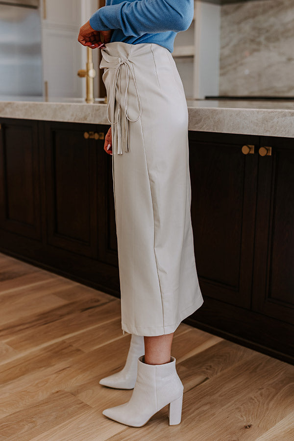 Impressions Moment Of Inspiration Faux Leather Skirt