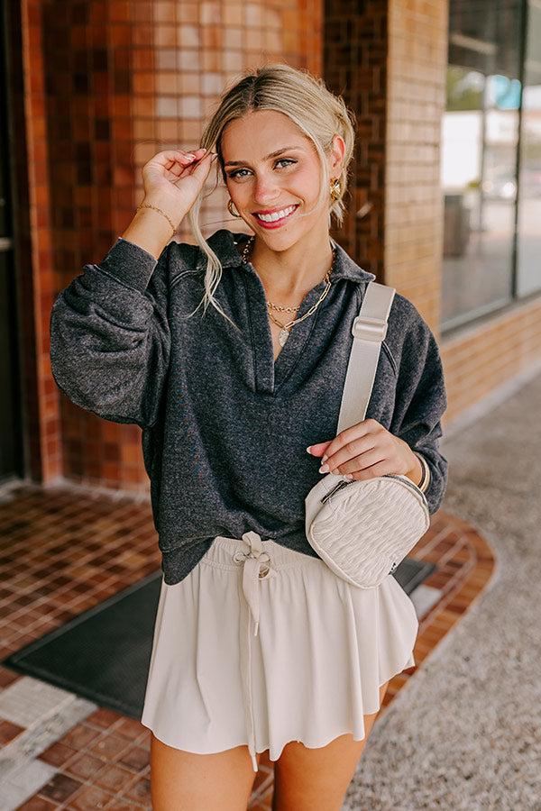 Impressions Mountain Lodge Cutie Sweatshirt In Charcoal