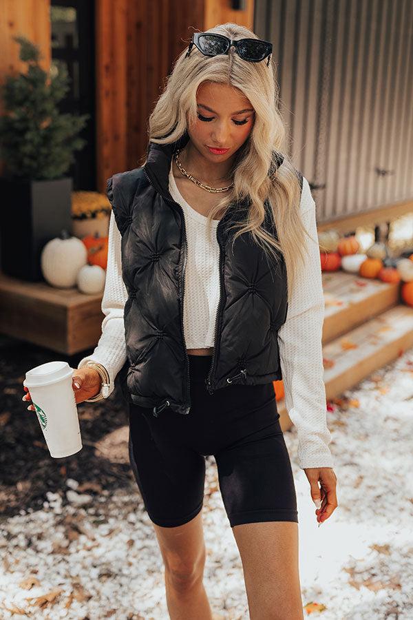 Impressions Mountain Top Morning Puffer Vest in Black
