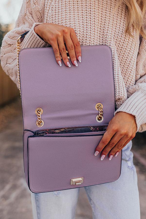 Impressions Moves To Make Faux Leather Crossbody In Dusty Purple