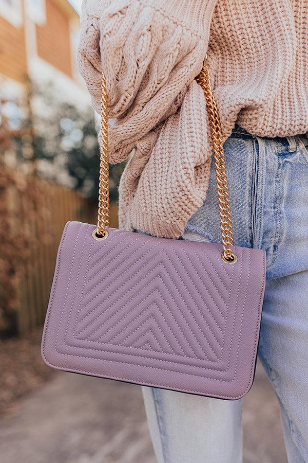 Impressions Moves To Make Faux Leather Crossbody In Dusty Purple