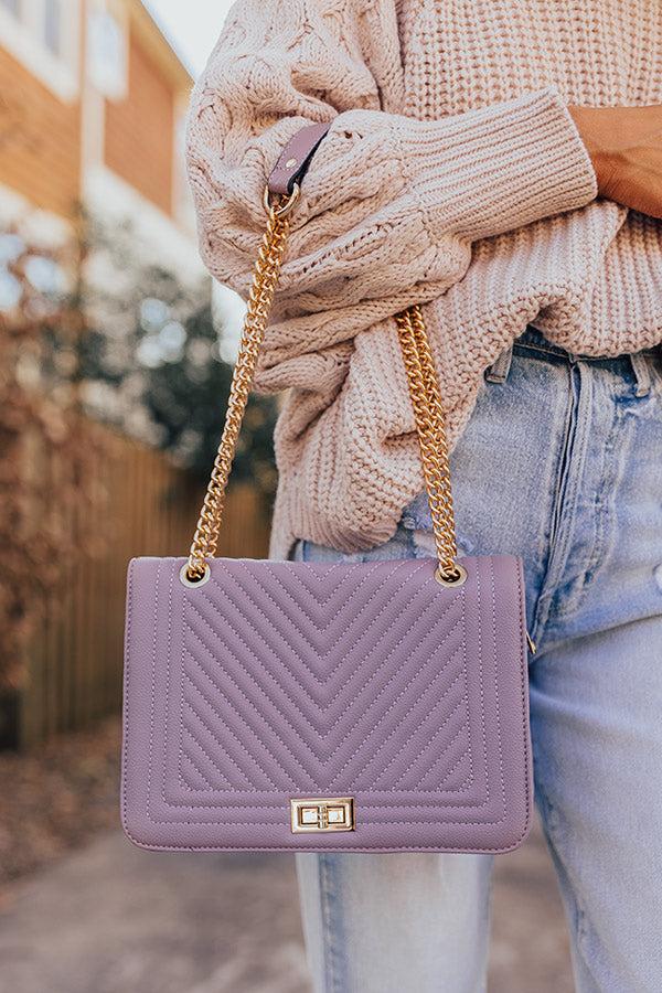 Impressions Moves To Make Faux Leather Crossbody In Dusty Purple