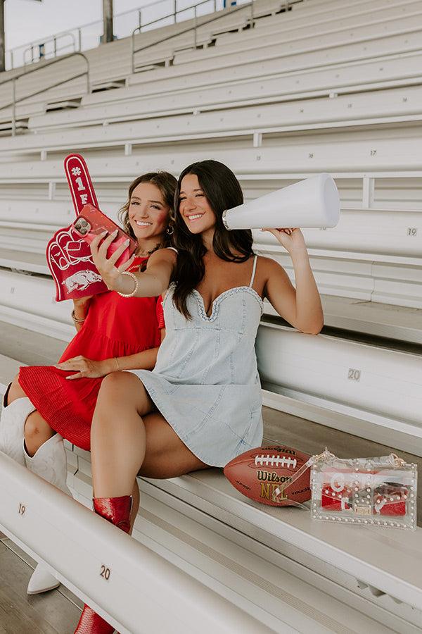 Impressions Nashville Nights Denim Mini Dress In Light Wash