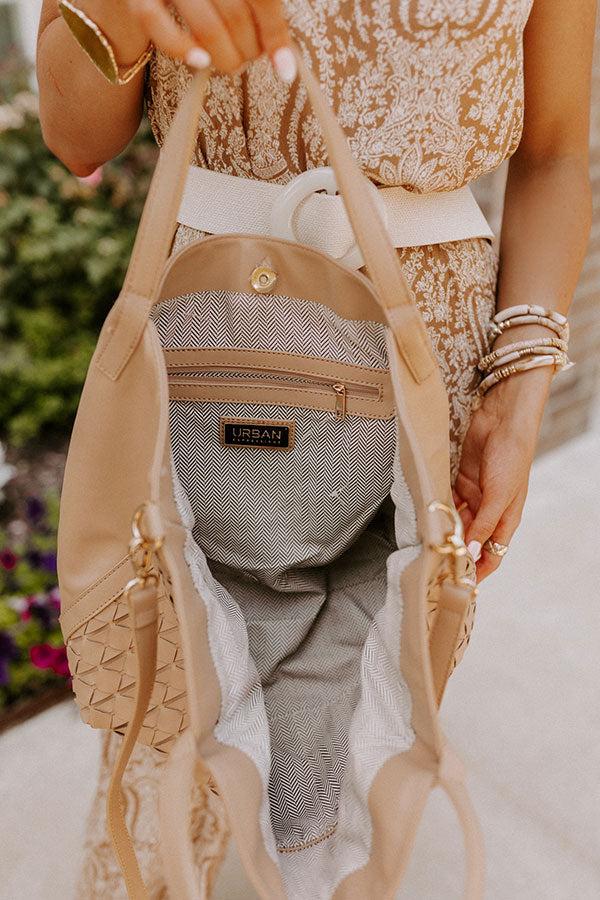 Impressions Next One Up Faux Leather Tote In Iced Mocha