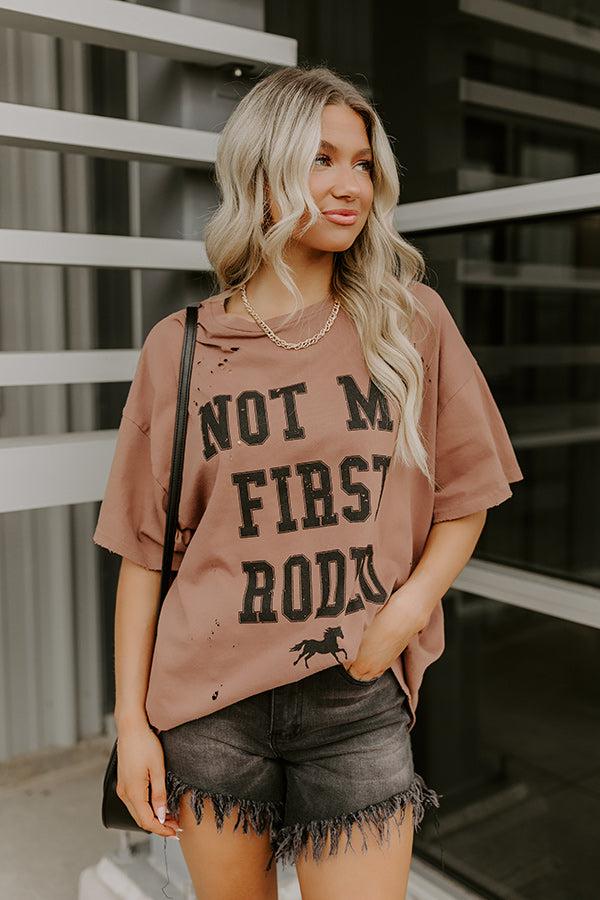 Impressions Not My First Rodeo Distressed Oversized Tee