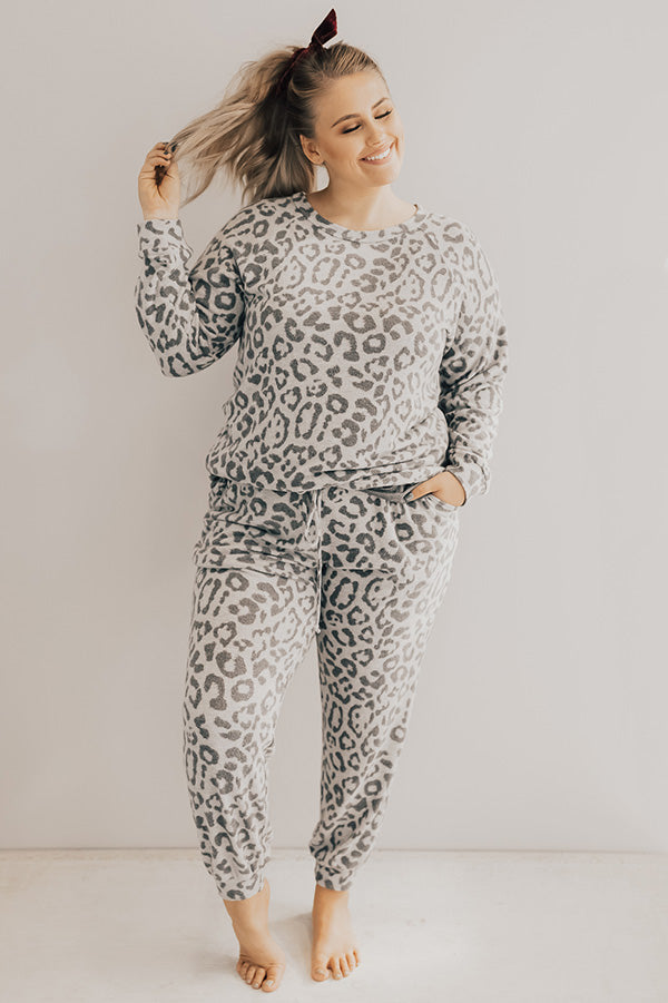 Impressions Obsessed With The Spotlight Leopard Sweatshirt Curves