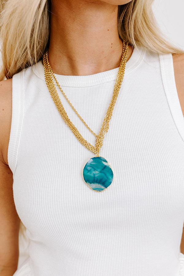 Impressions Ocean Eyes Semi Precious Layered Necklace