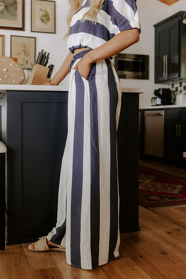 Impressions Ocean Front Views High Waist Wide Leg Pants