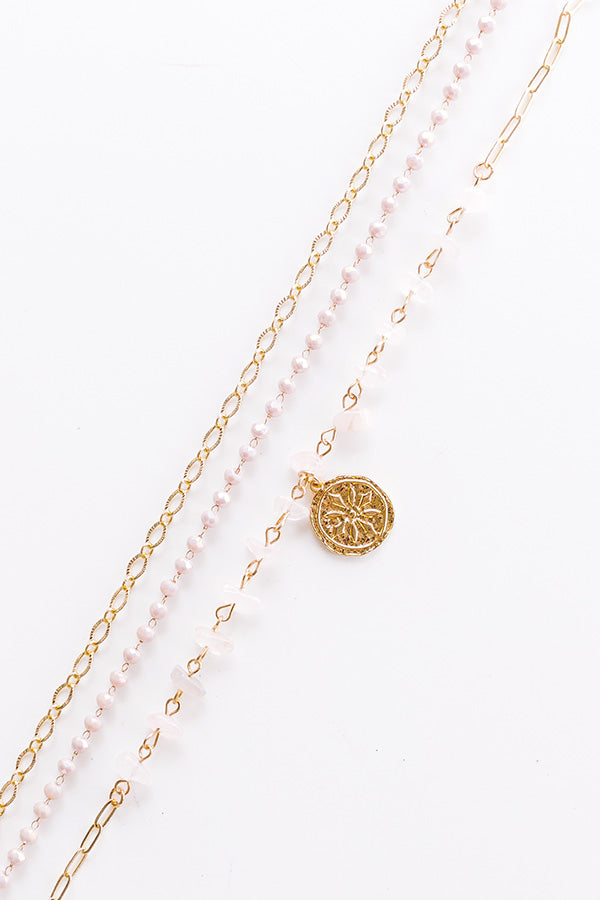 Impressions Oceanside Gala Layered Necklace In Dusty Purple