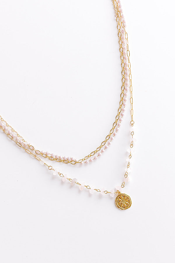 Impressions Oceanside Gala Layered Necklace in Dusty Purple