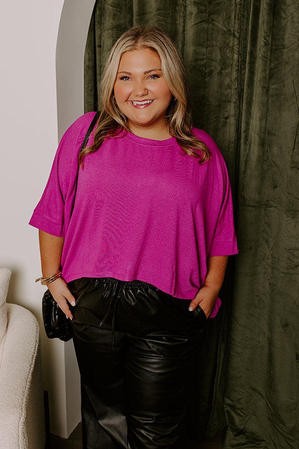 Impressions One Way Ticket Shift Top In Berry Curves