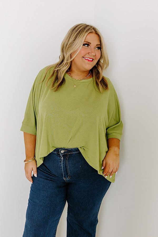 Impressions One Way Ticket Shift Top In Lime Punch Curves
