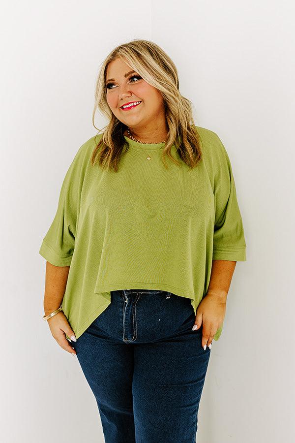 Impressions One Way Ticket Shift Top In Lime Punch Curves