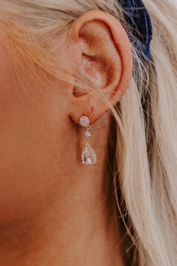 Impressions Our Last Dance Cubic Zirconia Earrings In Gold