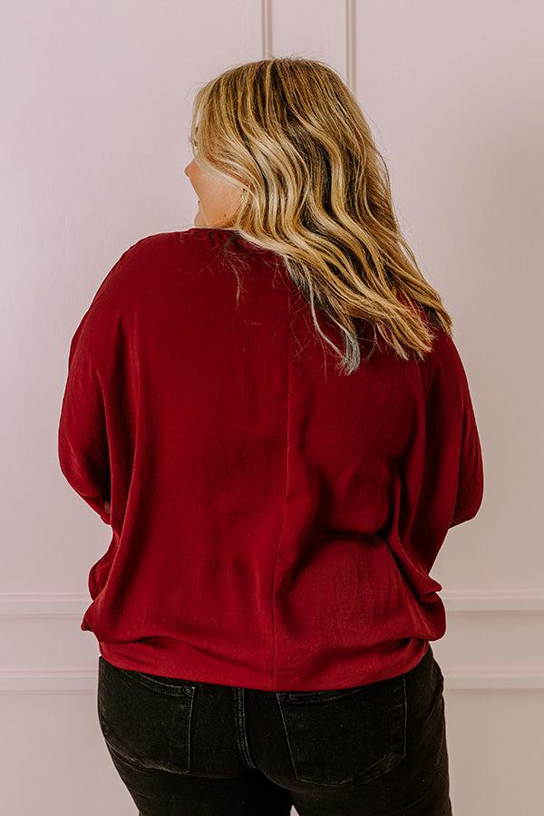 Impressions Out For A Drive Shift Top In Wine Curves