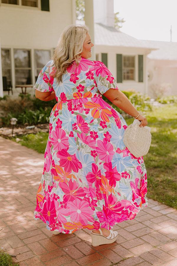 Impressions Paradise Garden Floral Maxi Dress Curves
