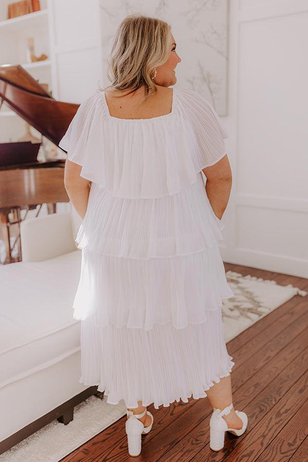 Impressions Patient And Kind Pleated Midi Dress Curves