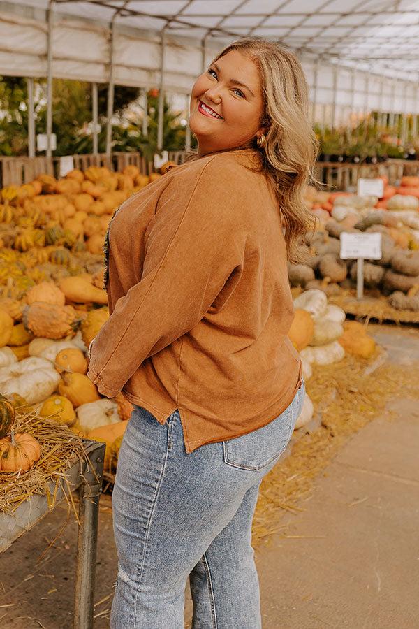 Impressions Peace And Love Vintage Wash Tee In Iced Mocha Curves