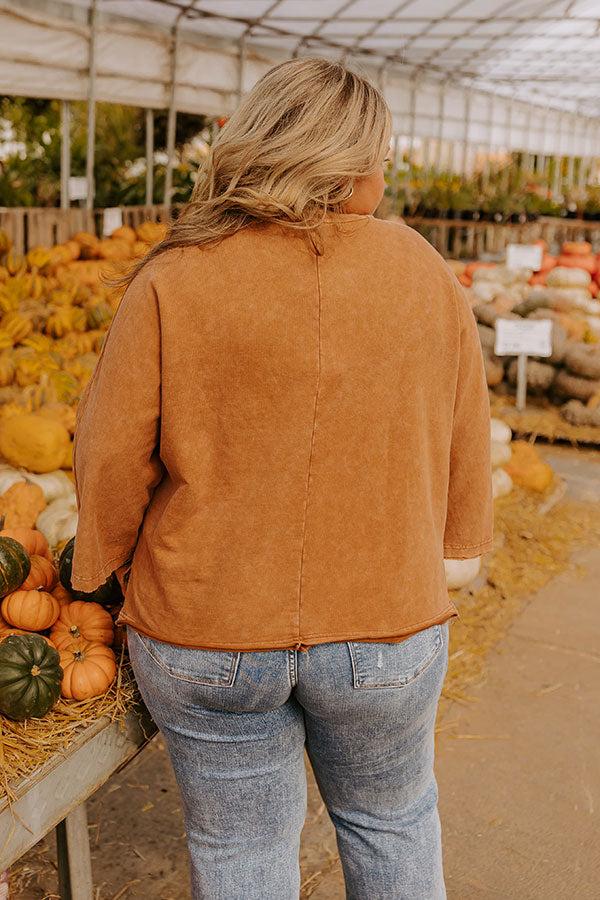Impressions Peace And Love Vintage Wash Tee In Iced Mocha Curves