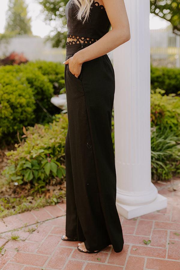 Impressions Penthouse Chic High Waist Linen-Blend Pants