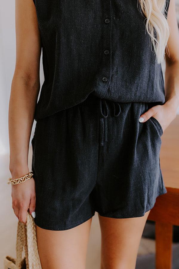 Impressions Perfect Match High Waist Linen-Blend Shorts