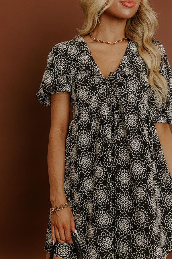 Impressions Petals And Pinot Embroidered Mini Dress