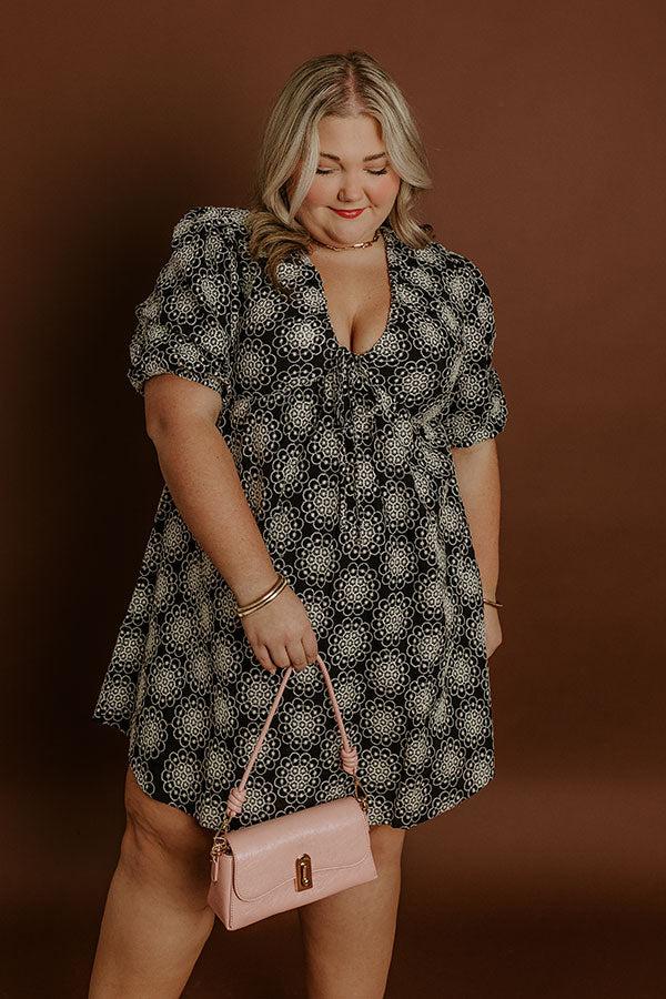 Impressions Petals And Pinot Embroidered Mini Dress Curves