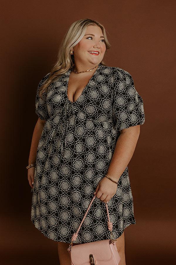 Impressions Petals And Pinot Embroidered Mini Dress Curves