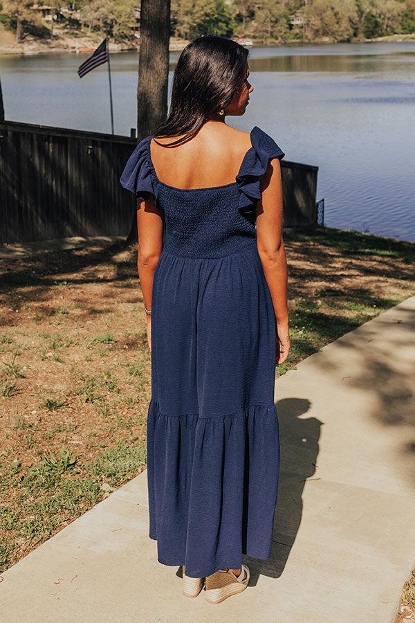 Impressions Picnic At The Park Embroidered Maxi Dress