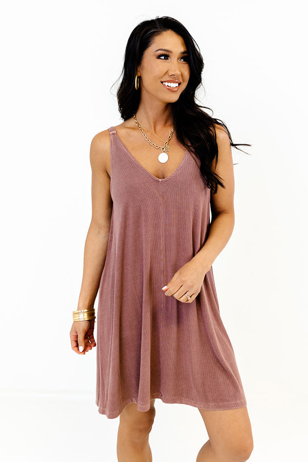Impressions Picnic On The Beach Shift Dress In Purple