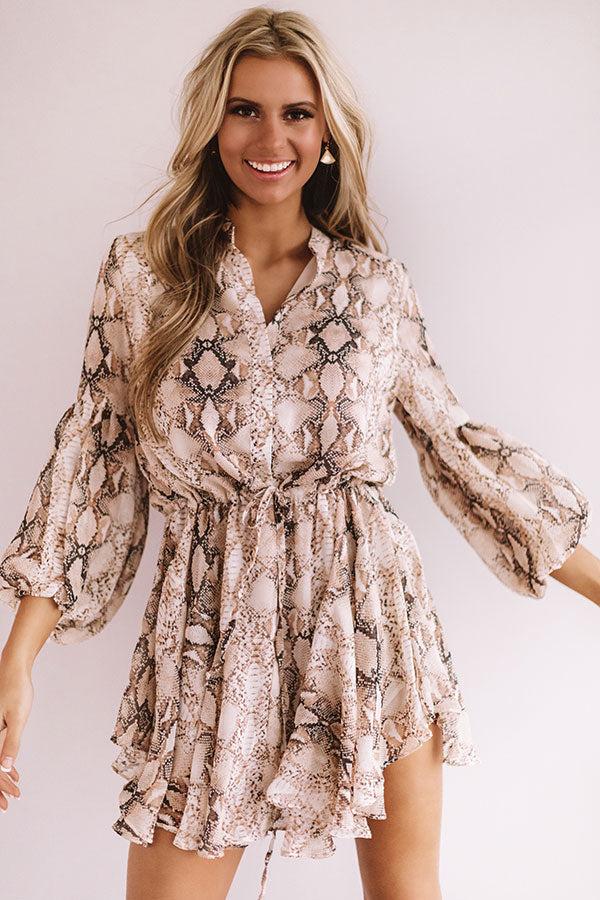 Impressions Plan For Fabulous Snake Print Shift Dress