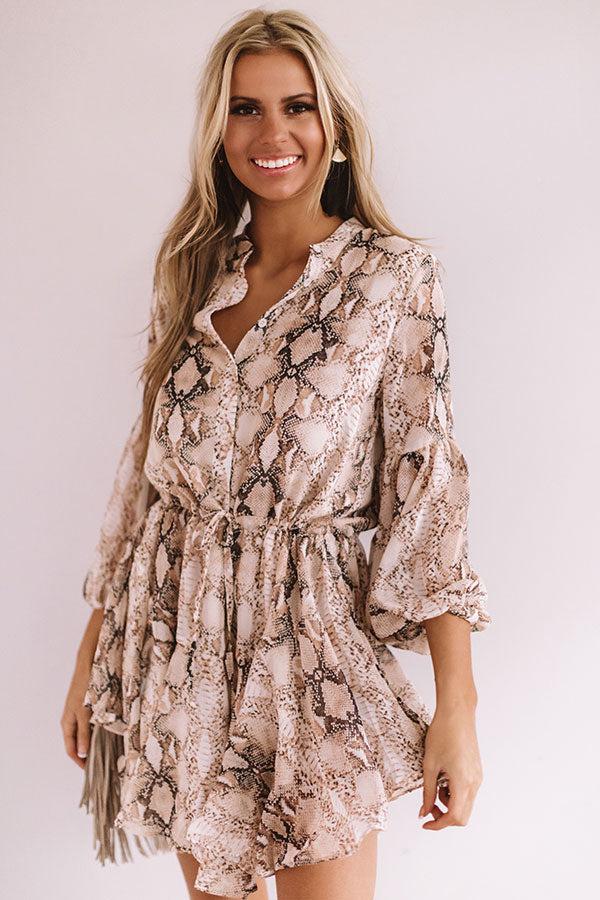 Impressions Plan For Fabulous Snake Print Shift Dress