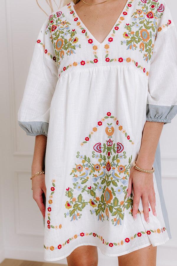 Impressions Playa Del Carmen Embroidered Mini Dress