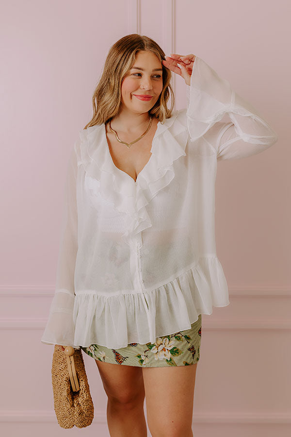 Impressions Positive Affirmation Shift Top In White