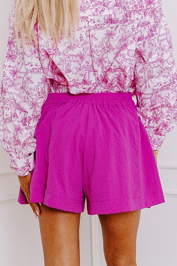Impressions Prep In Your Step High Waist Shorts In Violet