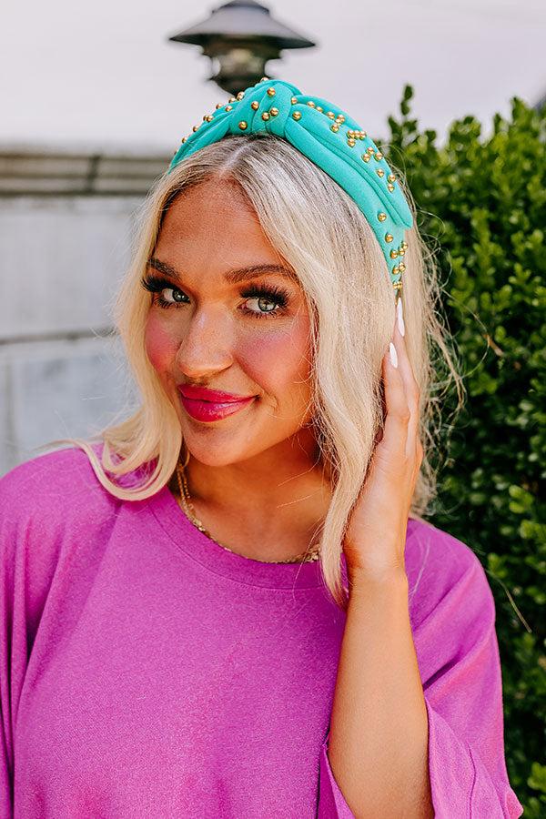 Impressions Pretty Presence Embellished Headband In Turquoise