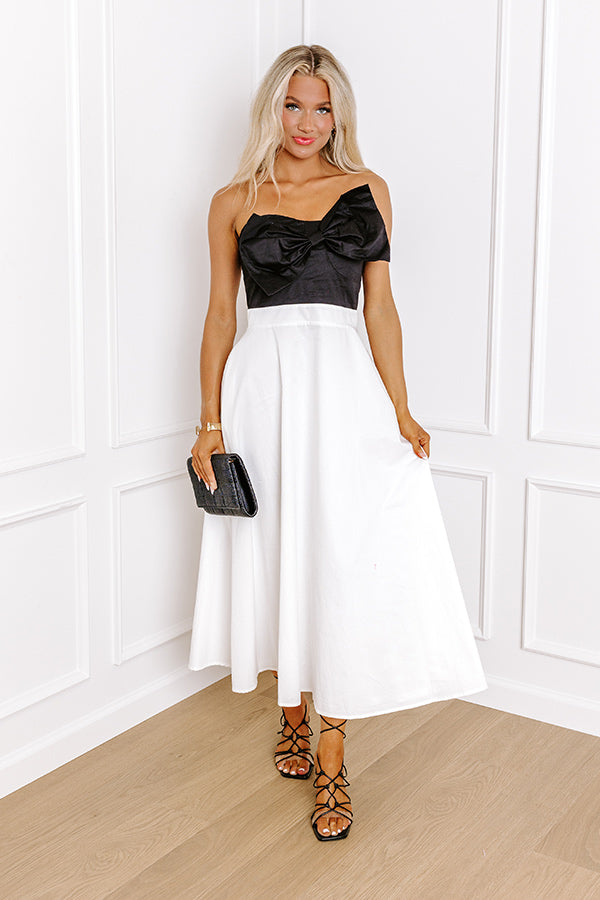 Impressions Prosecco Perfection Strapless Midi Dress