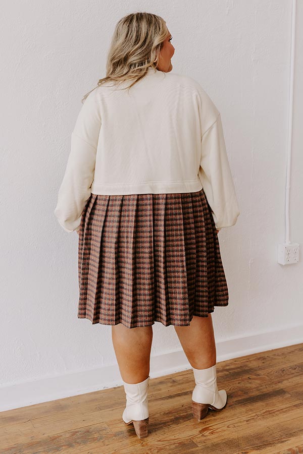 Impressions Pumpkin Patch Pretty Plaid Mini Dress Curves