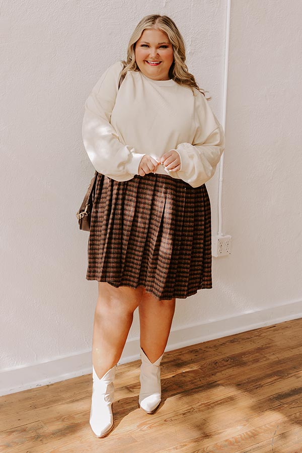 Impressions Pumpkin Patch Pretty Plaid Mini Dress Curves