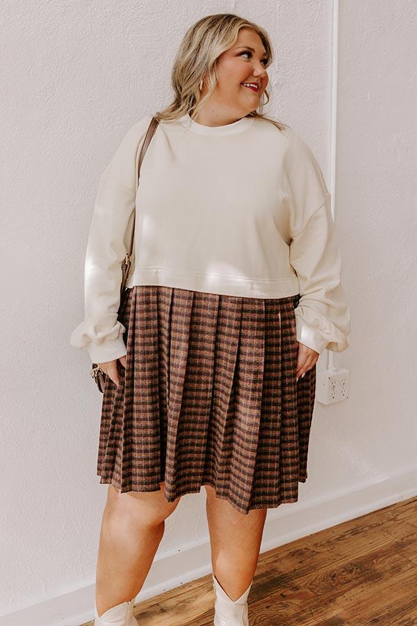 Impressions Pumpkin Patch Pretty Plaid Mini Dress Curves