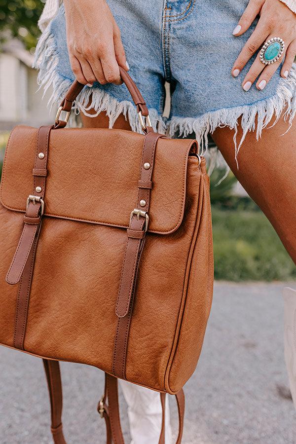 Impressions Punctual And Perfect Faux Leather Backpack In Brown