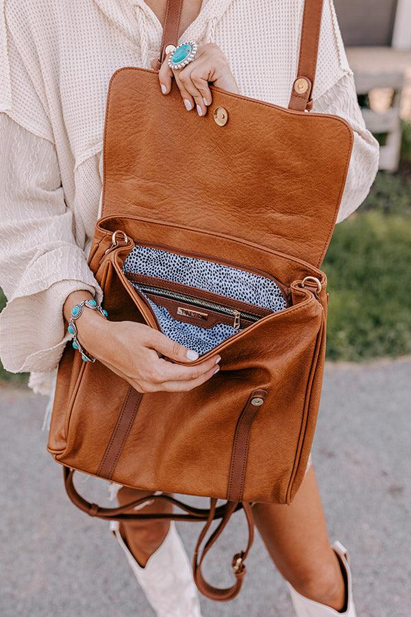 Impressions Punctual And Perfect Faux Leather Backpack In Brown